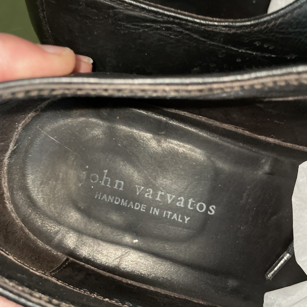 John Varvatos Italian Made Plain Toe Oxfords in Black Calfskin - Picture 5 of 16